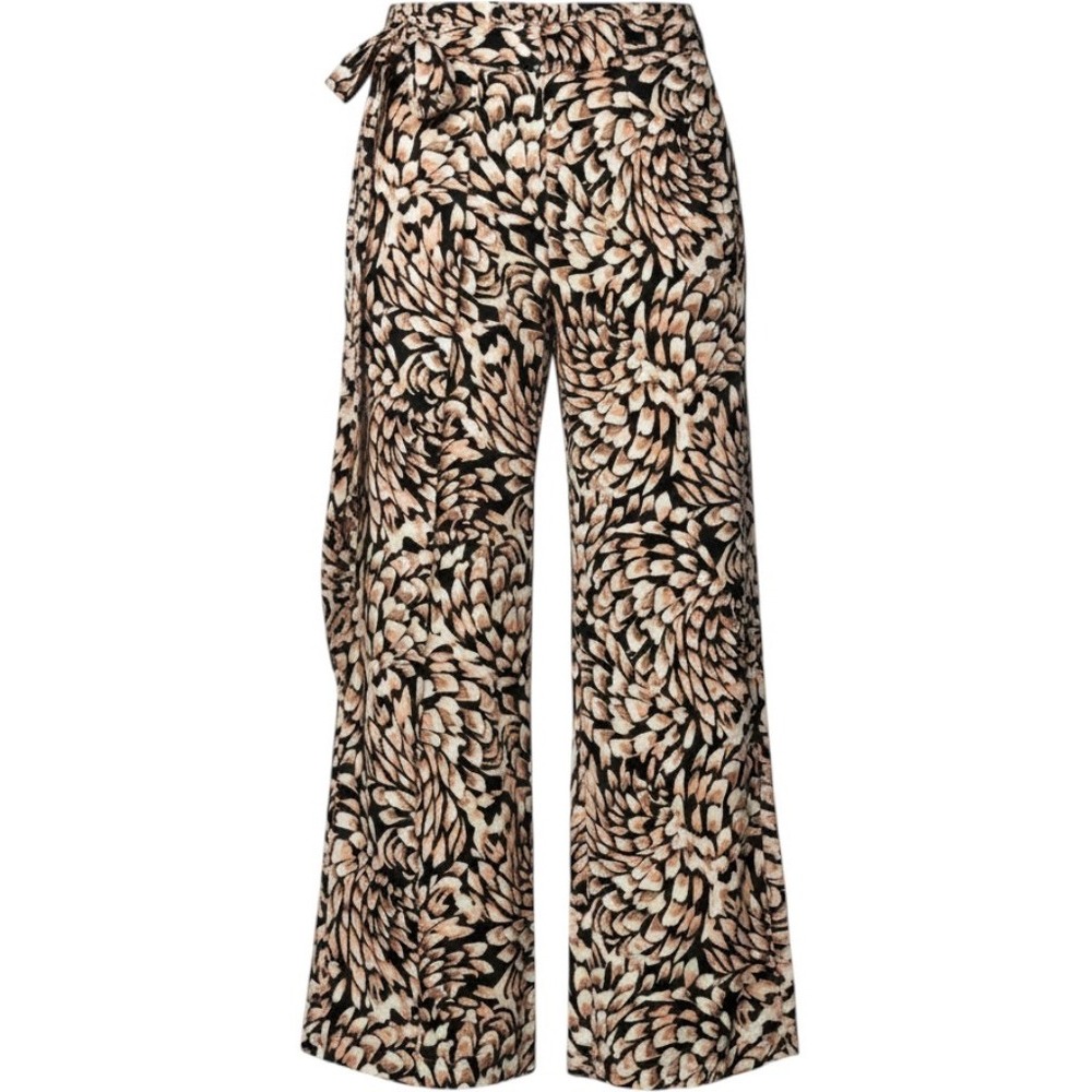 Skye Womens M/M Floral Wrap Leg Palazzo Pants‎ Open Leg Side Tie Boho Resort